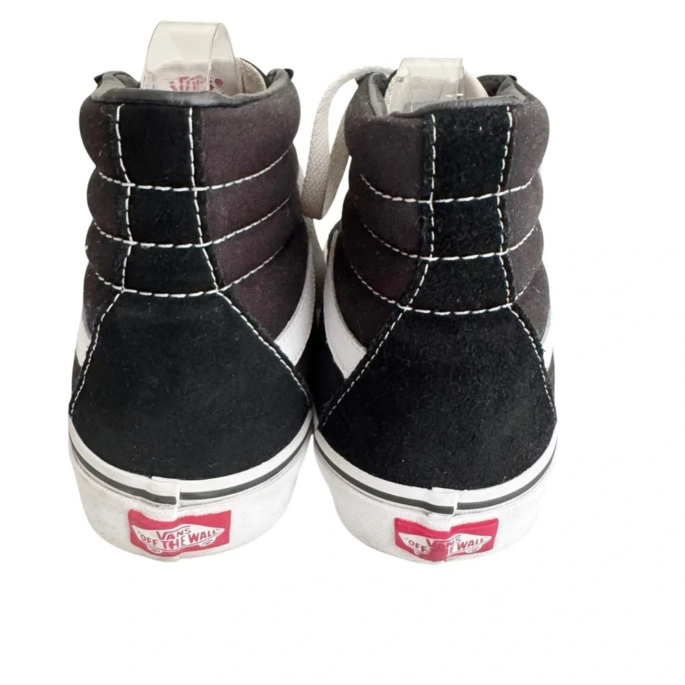 Vans Sk8 Hi Sneaker Canvas Suede Shoe Black Size Men 7 Women 8.5